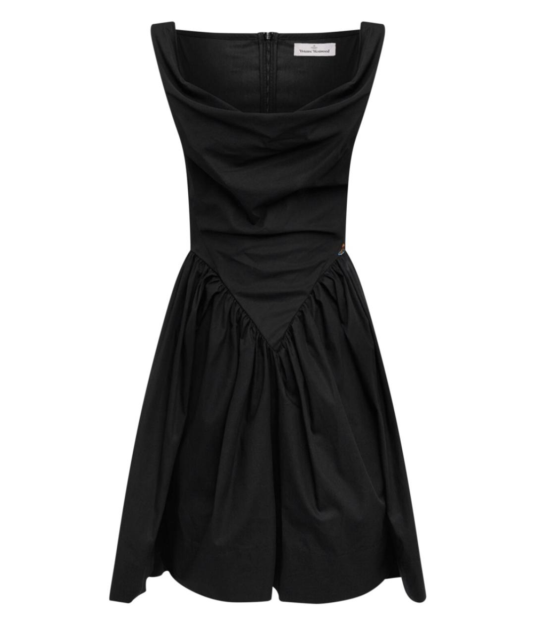 VIVIENNE WESTWOOD Черное хлопковое повседневное платье, фото 1