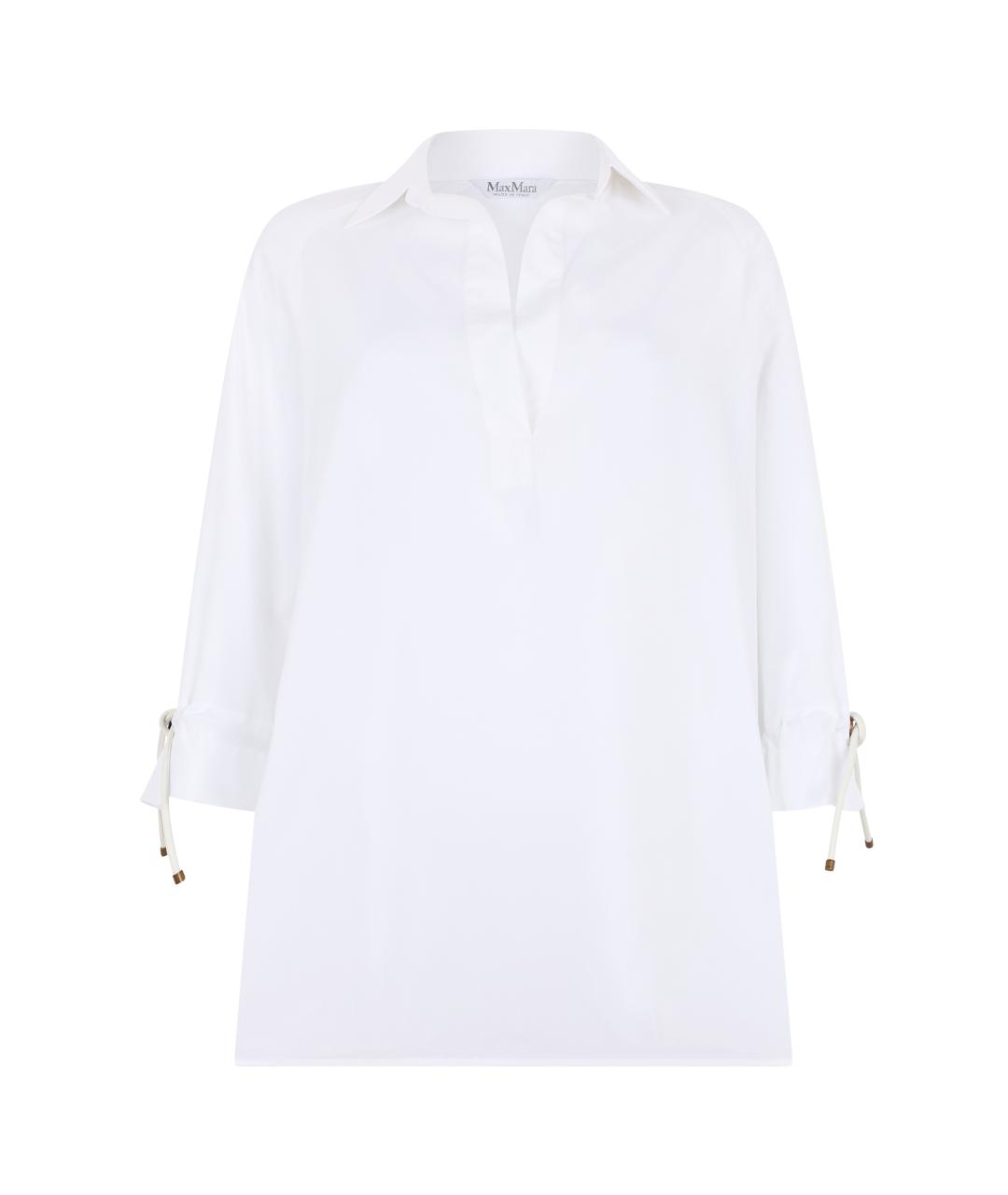 MAX MARA Белая хлопковая блузы, фото 1