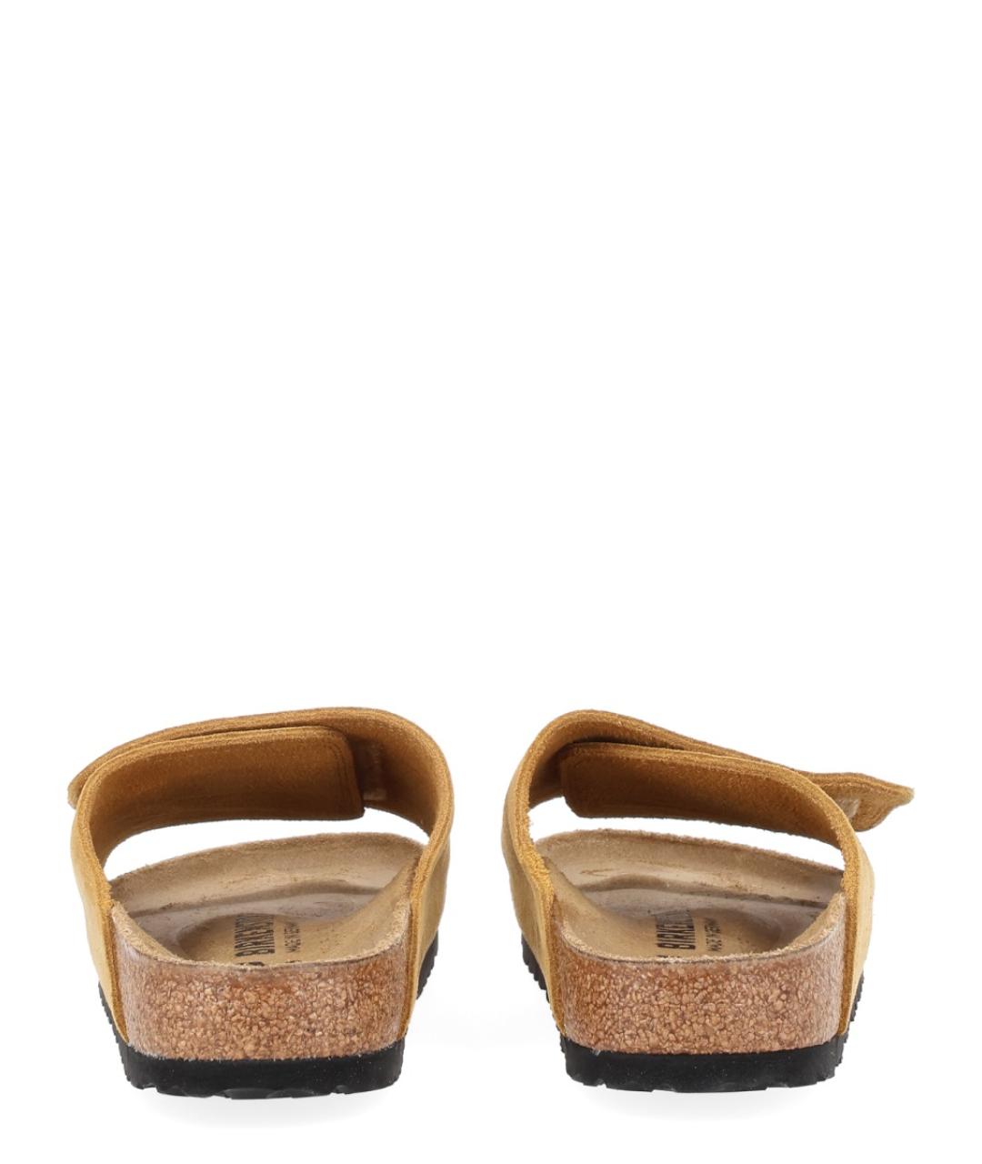 BIRKENSTOCK Коричневые кожаные сандалии, фото 3