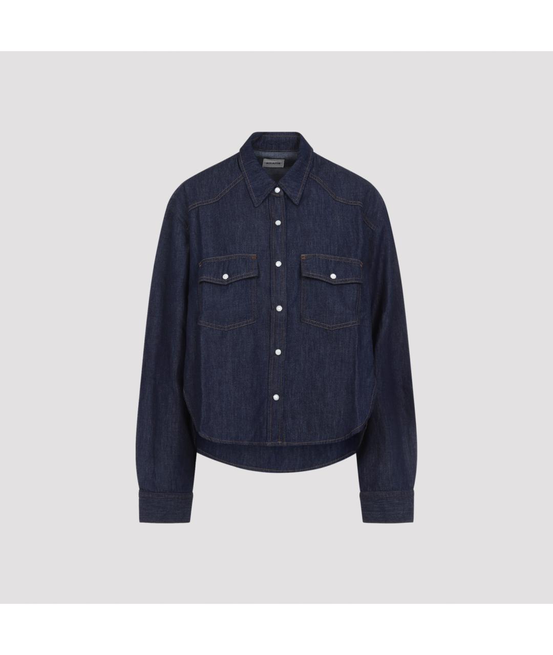 KHAITE Синяя хлопковая рубашка, фото 2