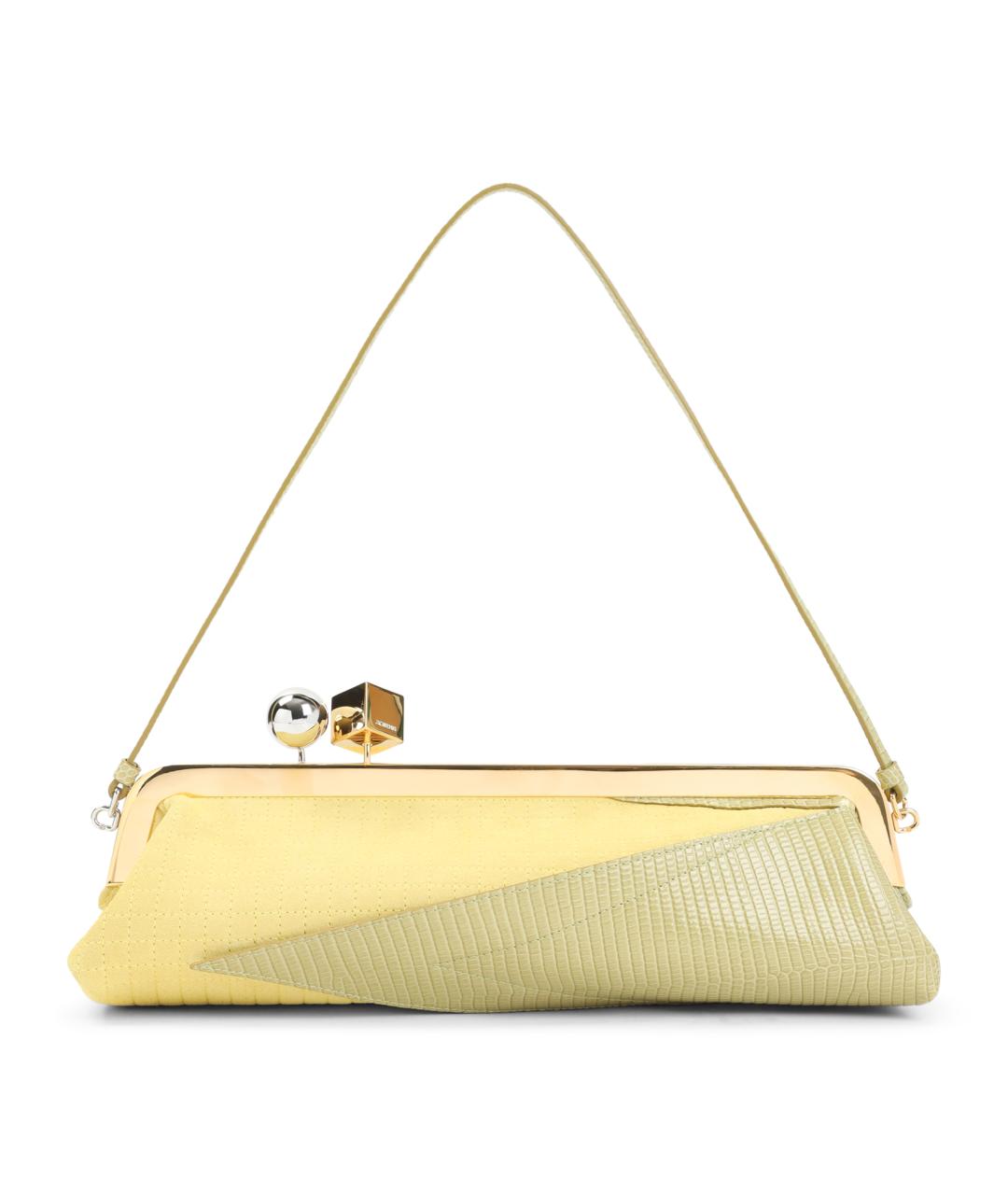JACQUEMUS Желтая кожаная сумка через плечо, фото 1