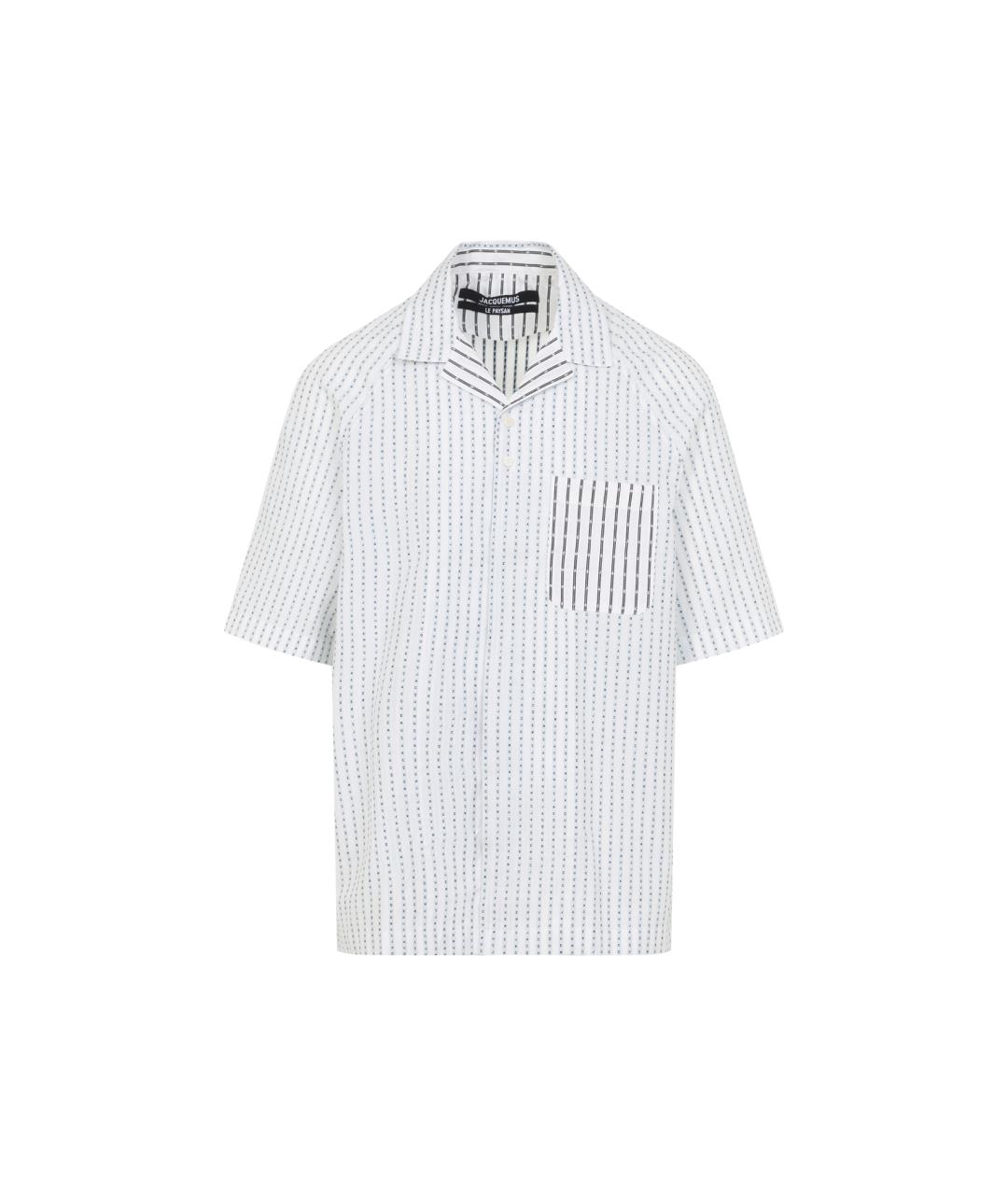 JACQUEMUS Белая хлопковая кэжуал рубашка, фото 1