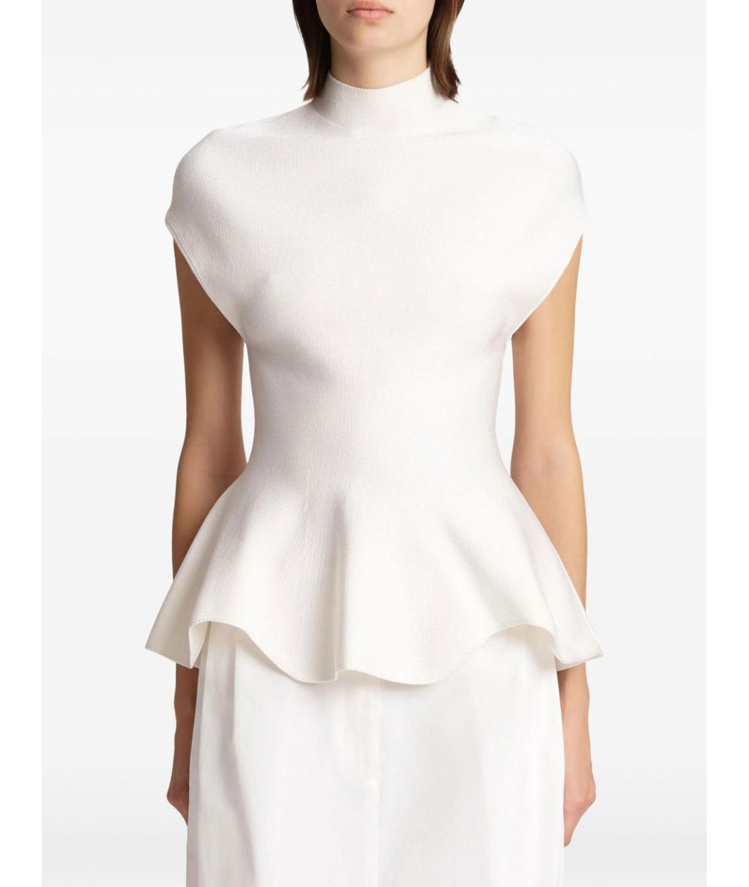 KHAITE Белая полиамидовая футболка, фото 4