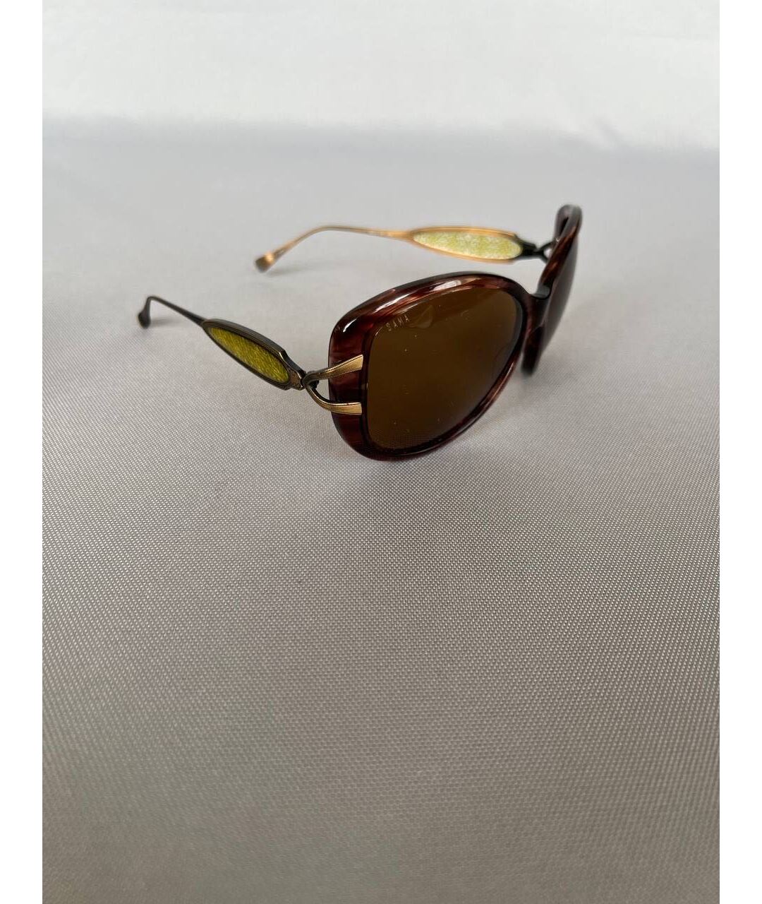 SAMA EYEWEAR Коричневые пластиковые солнцезащитные очки, фото 2