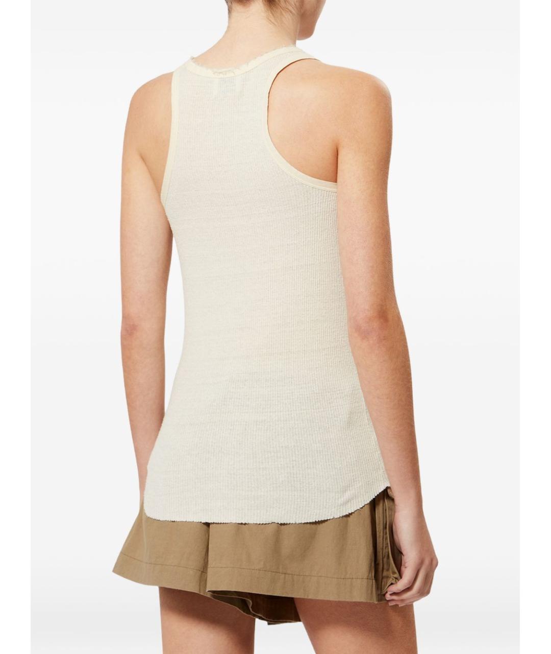 ISABEL MARANT Бежевая шелковая майка, фото 2