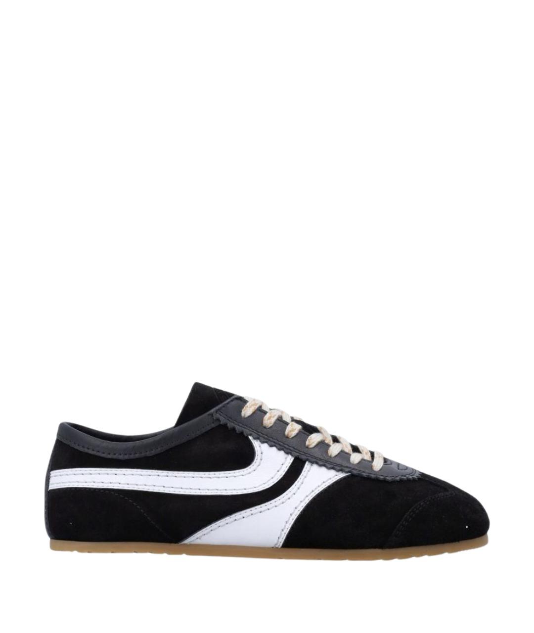 DRIES VAN NOTEN Черные замшевые кроссовки, фото 1