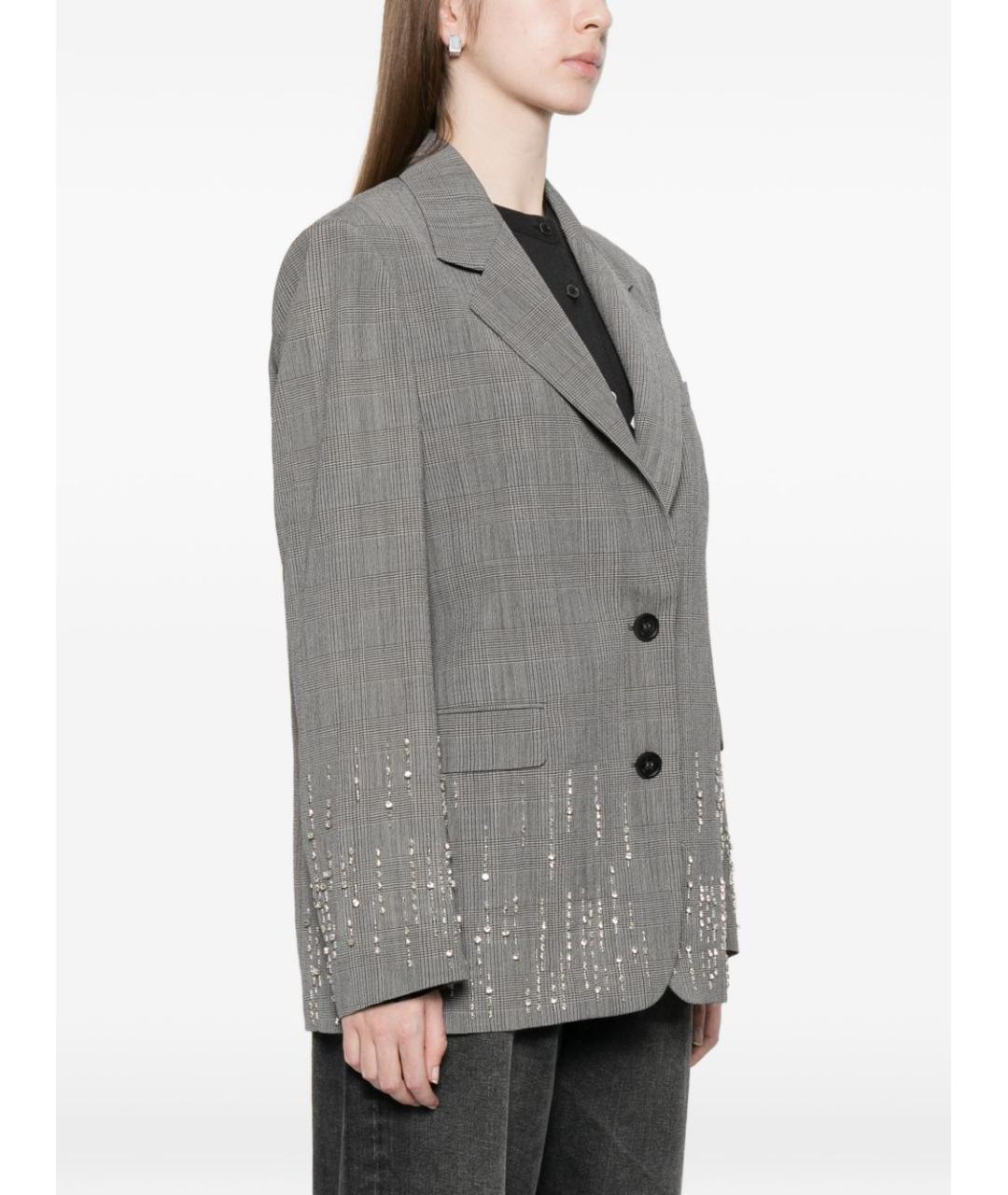 GOLDEN GOOSE DELUXE BRAND Серый шерстяной жакет/пиджак, фото 4