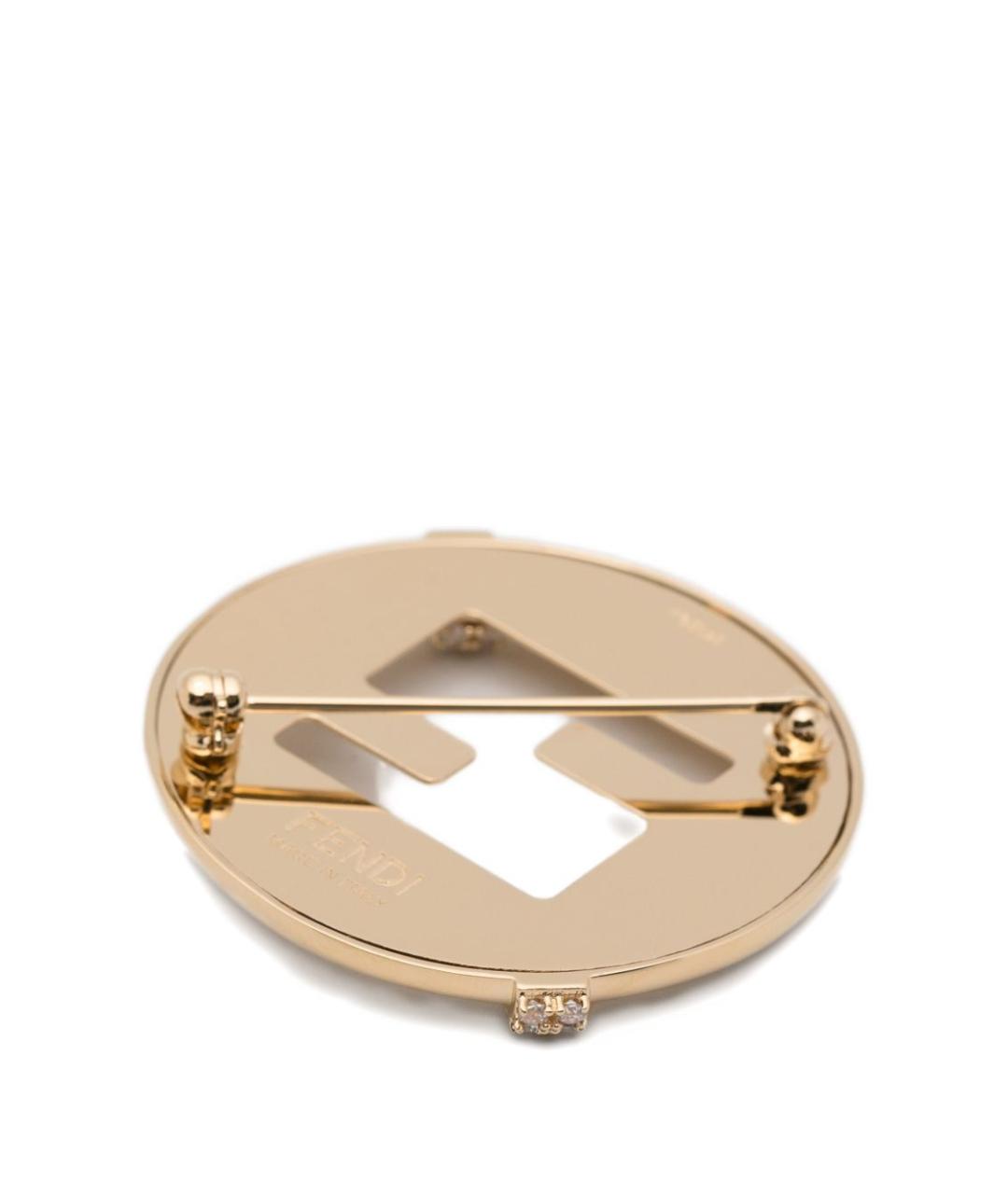 FENDI Золотая металлическая булавка / брошь, фото 2