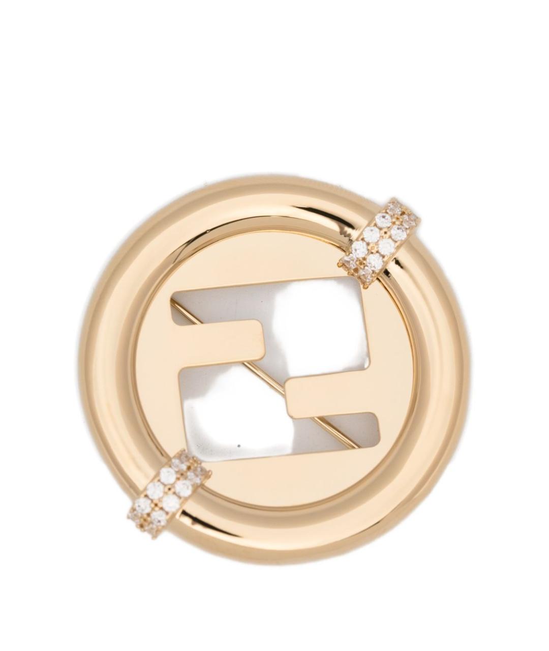 FENDI Золотая металлическая булавка / брошь, фото 1
