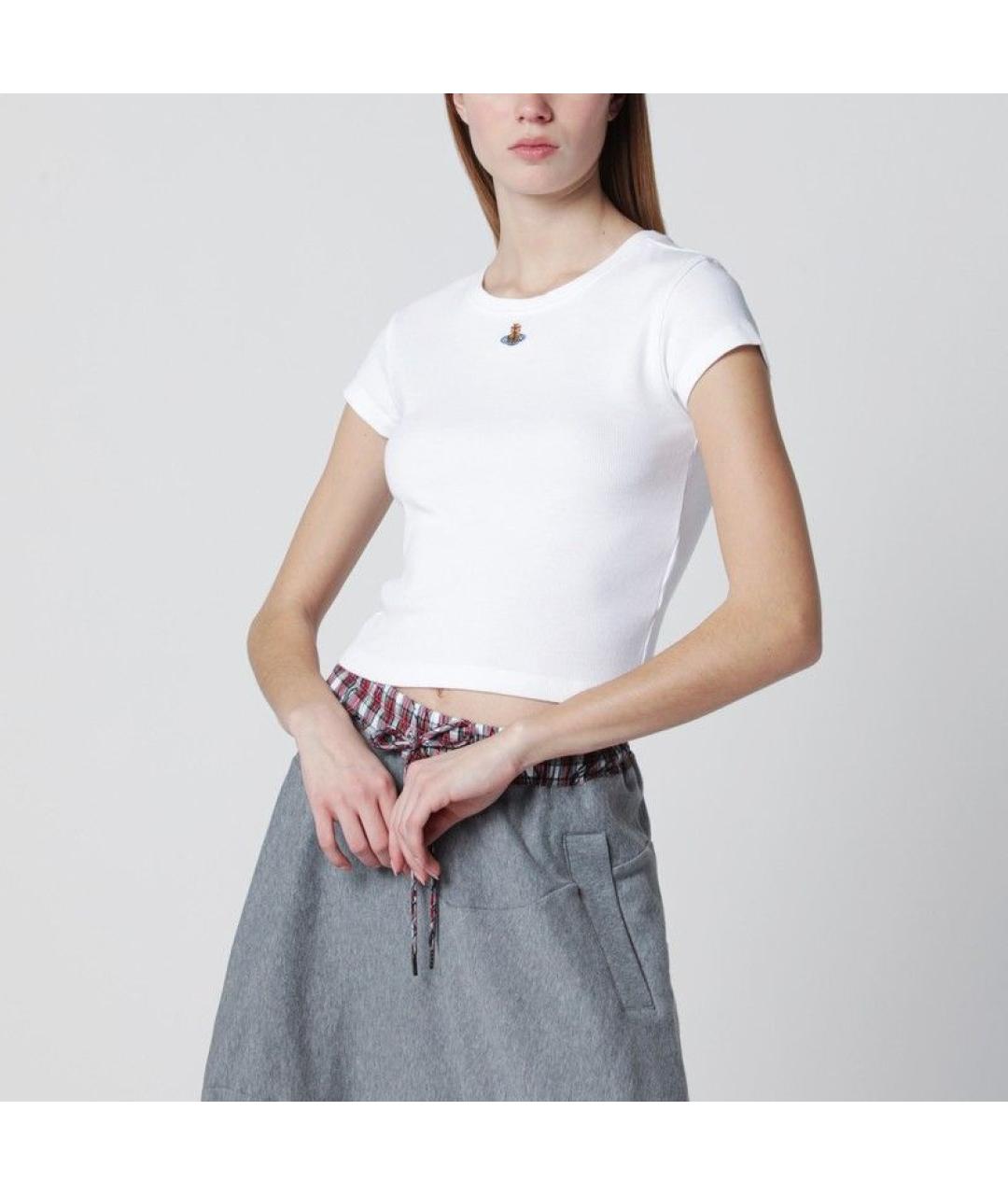 VIVIENNE WESTWOOD Белая хлопковая футболка, фото 2