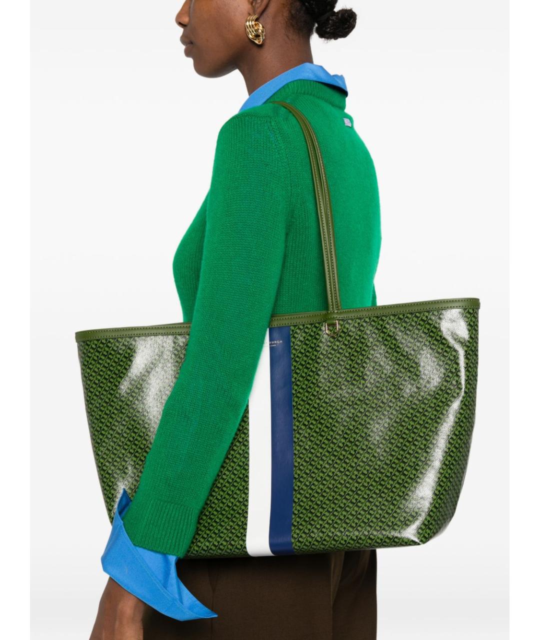 TORY BURCH Зеленая сумка тоут, фото 4