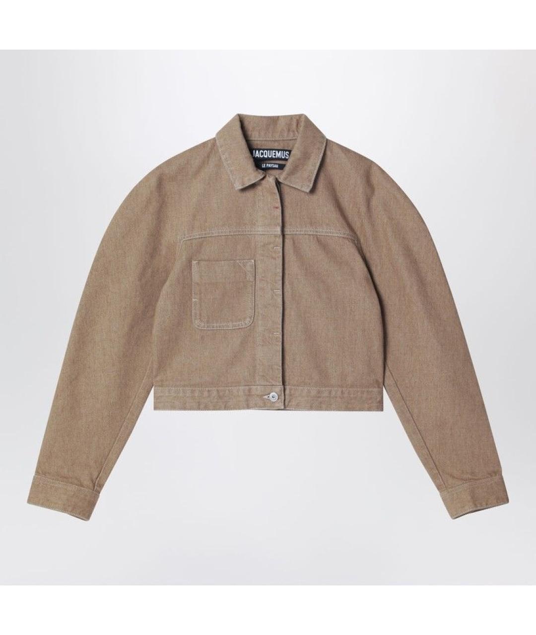 JACQUEMUS Бежевая хлопковая куртка, фото 6