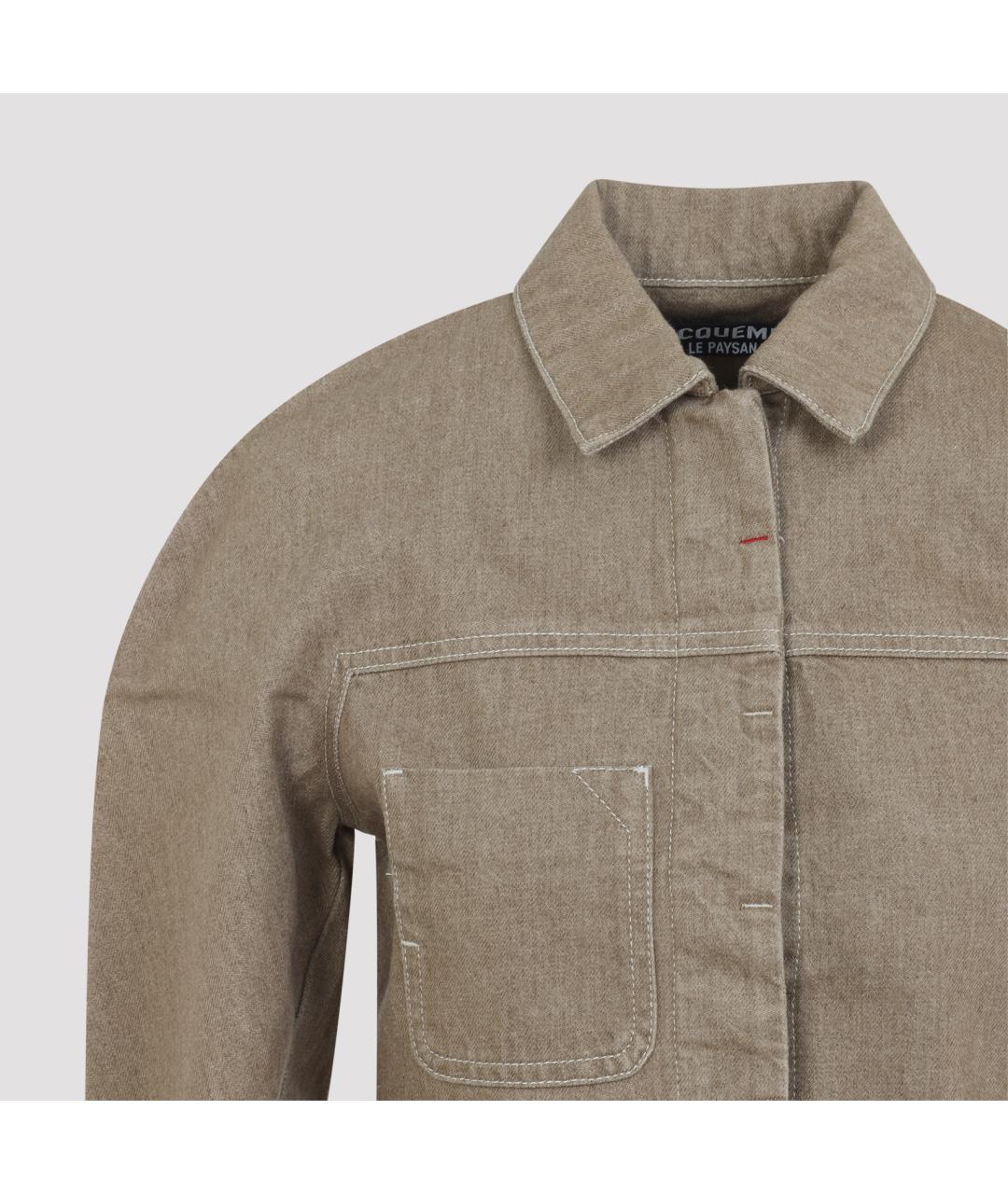 JACQUEMUS Бежевая хлопковая куртка, фото 4