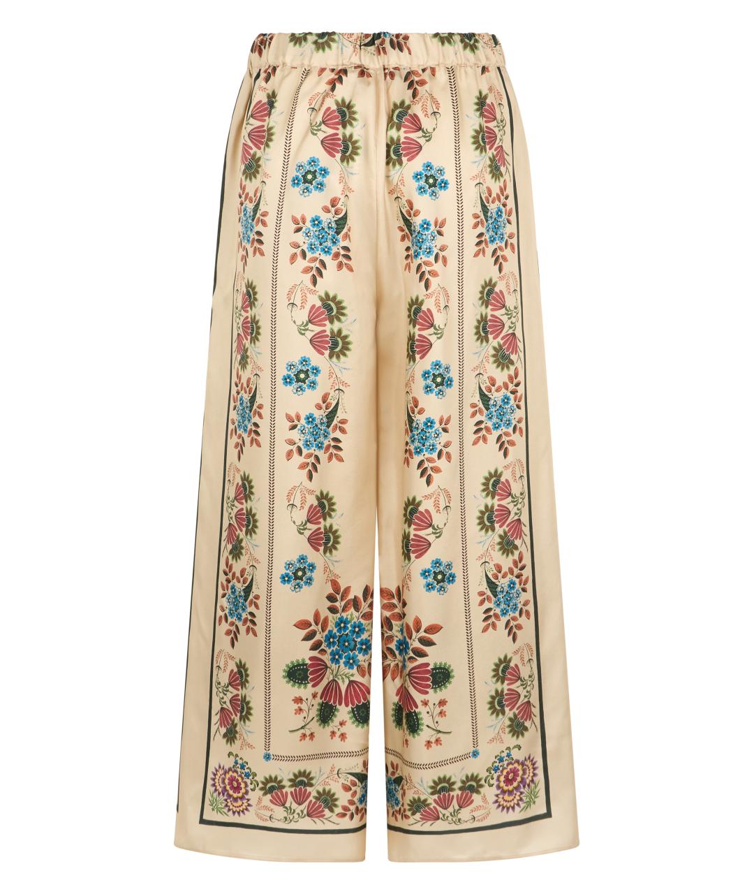 WEEKEND MAX MARA Мульти шелковые прямые брюки, фото 2