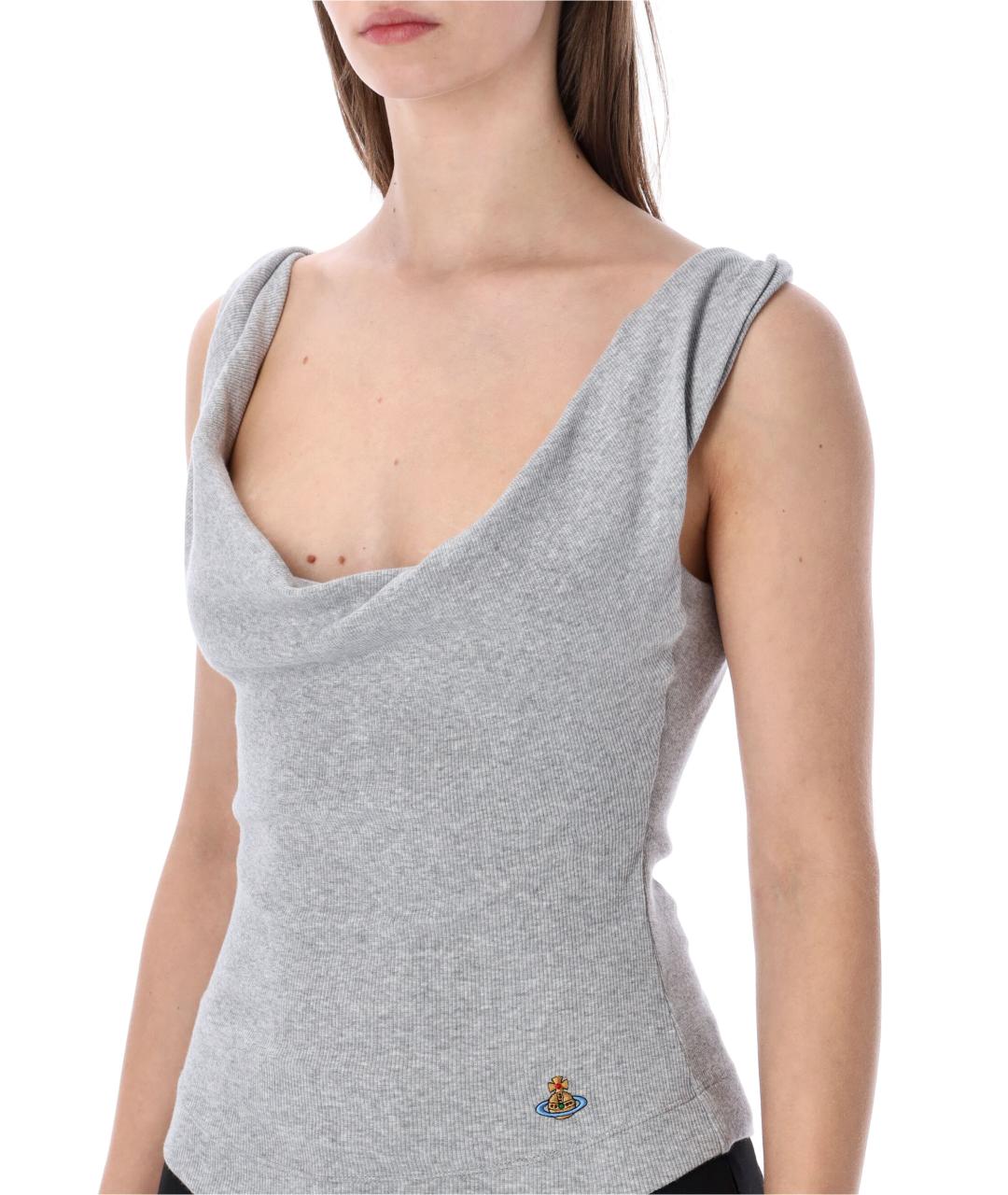 VIVIENNE WESTWOOD Серая хлопковая майка, фото 1