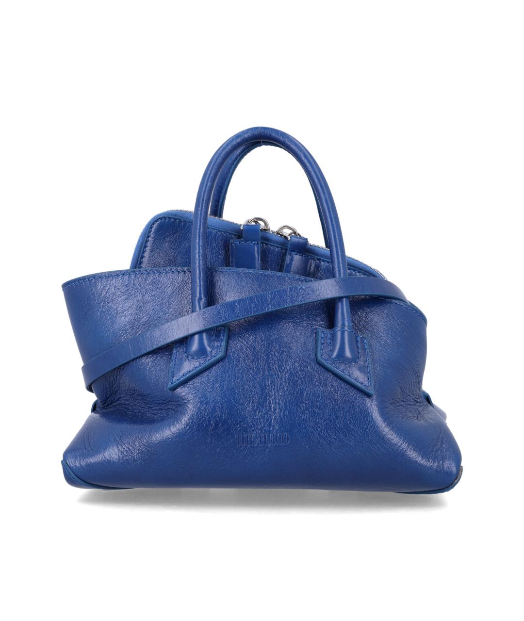 THE ATTICO Синяя кожаная сумка тоут, фото 1