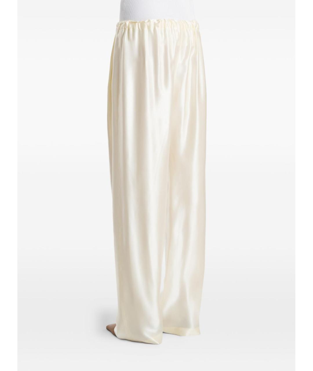 KHAITE Бежевые вискозные прямые брюки, фото 4