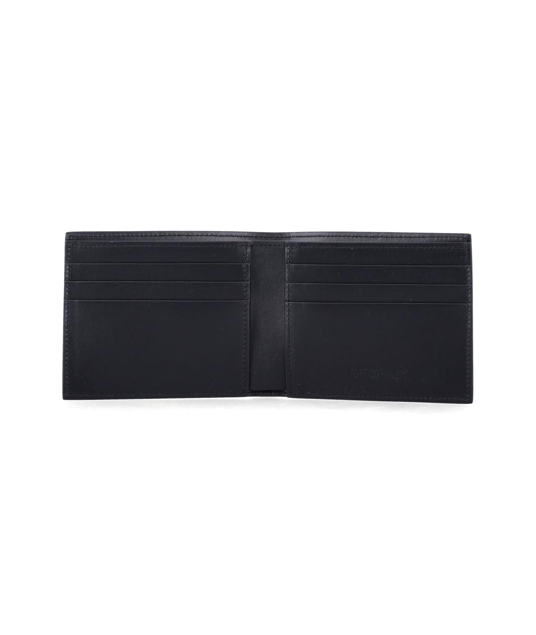 OFF-WHITE Черный кожаный кошелек, фото 3