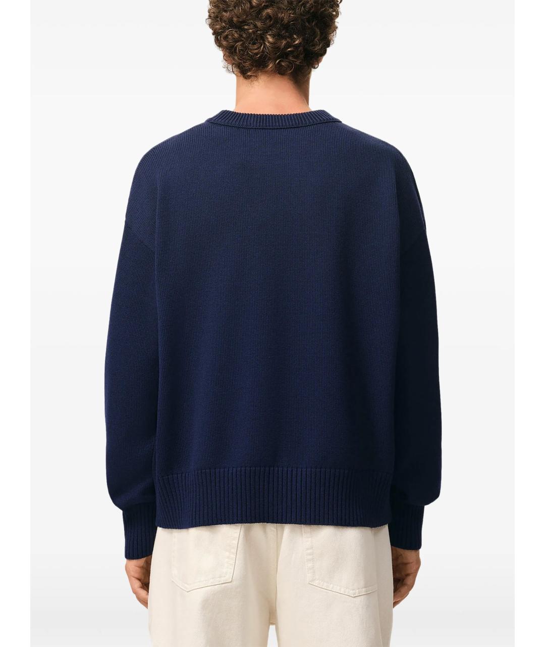 Ami Paris Синий шерстяной джемпер / свитер, фото 3