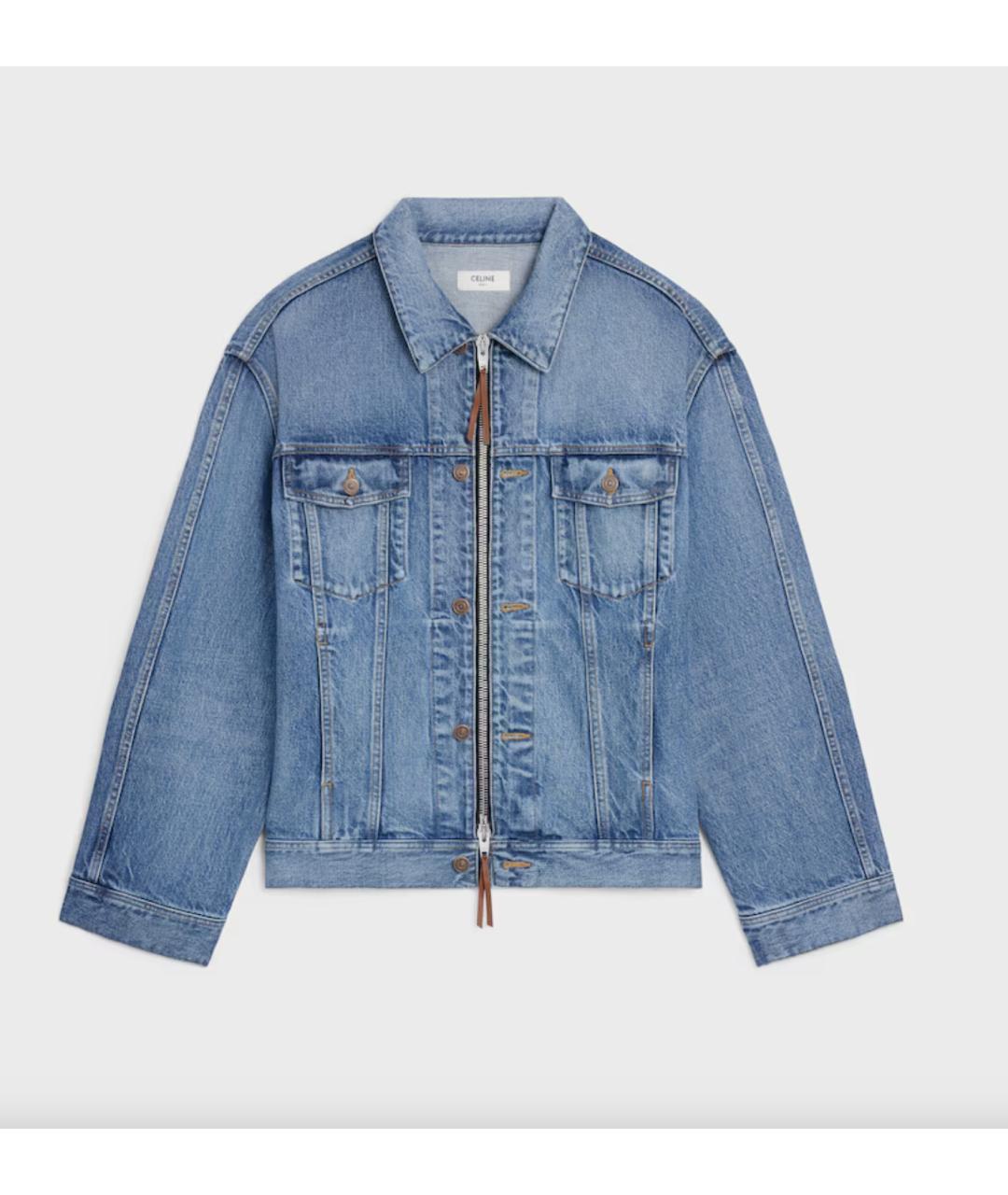 CELINE Голубая хлопковая куртка, фото 5