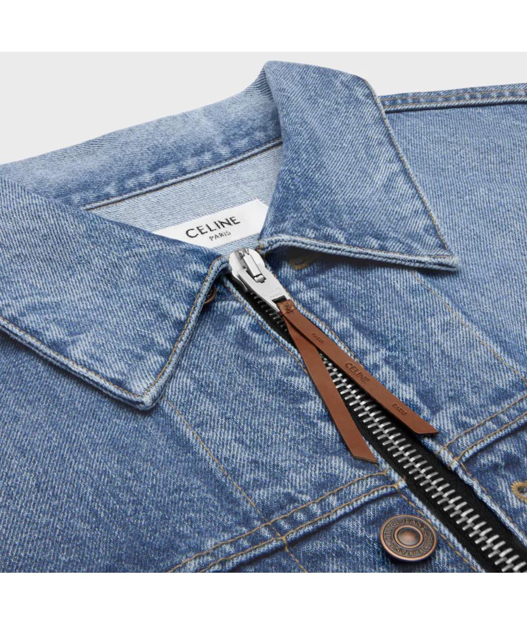 CELINE Голубая хлопковая куртка, фото 3