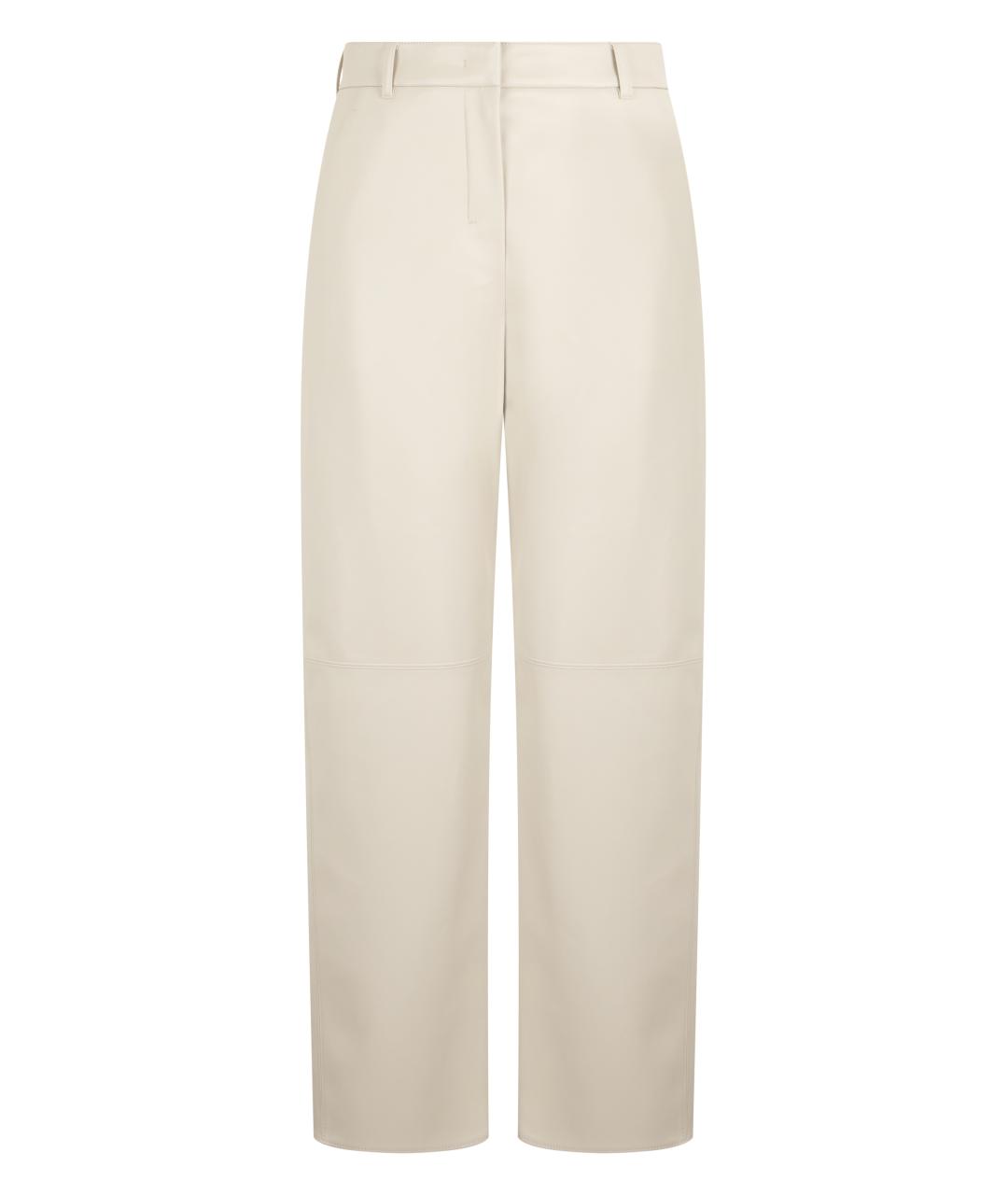 'S MAX MARA Бежевые полиэстеровые прямые брюки, фото 1
