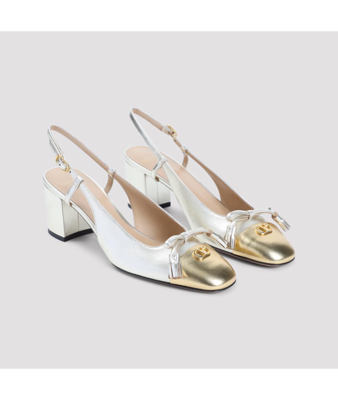 VALENTINO Серебряные кожаные туфли, фото 4