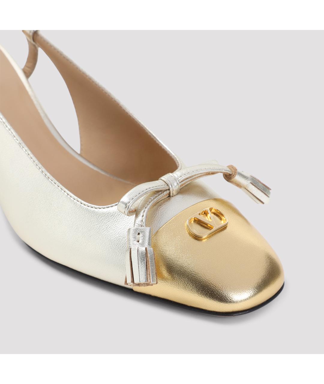 VALENTINO Серебряные кожаные туфли, фото 5