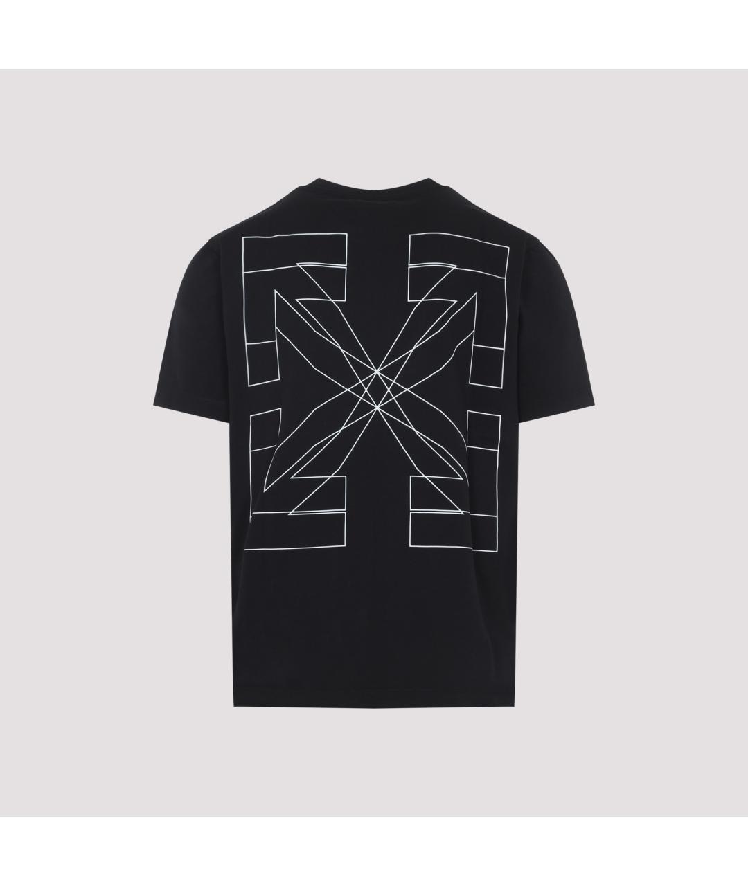 OFF-WHITE Черная хлопковая футболка, фото 2