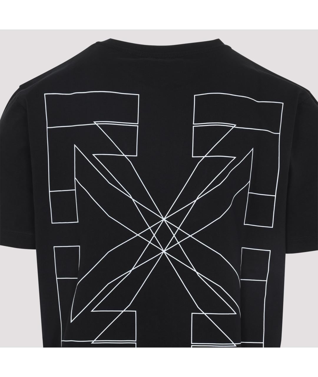 OFF-WHITE Черная хлопковая футболка, фото 4