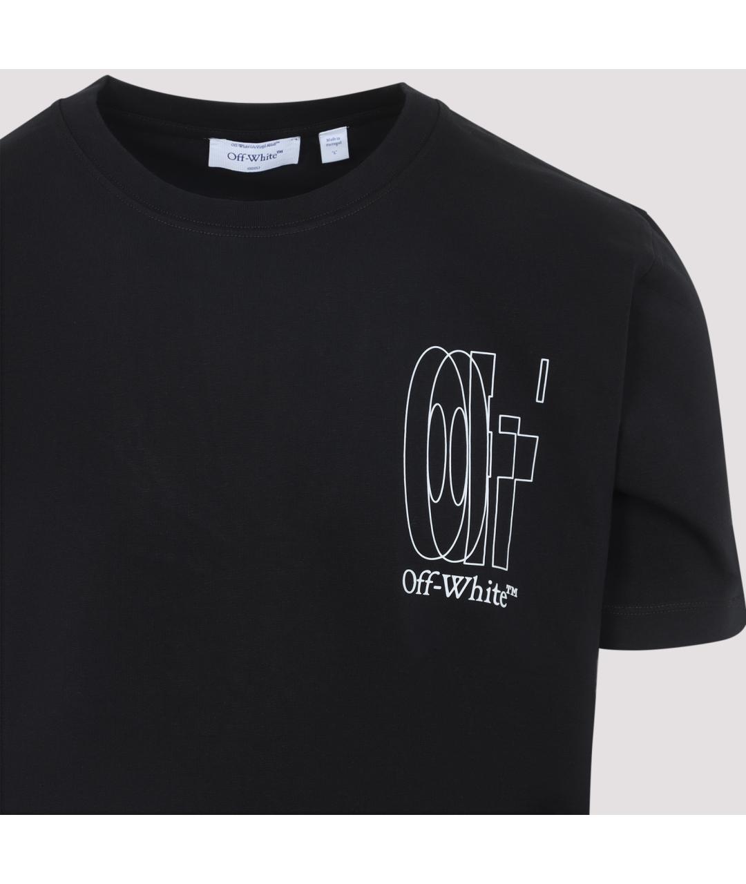 OFF-WHITE Черная хлопковая футболка, фото 3
