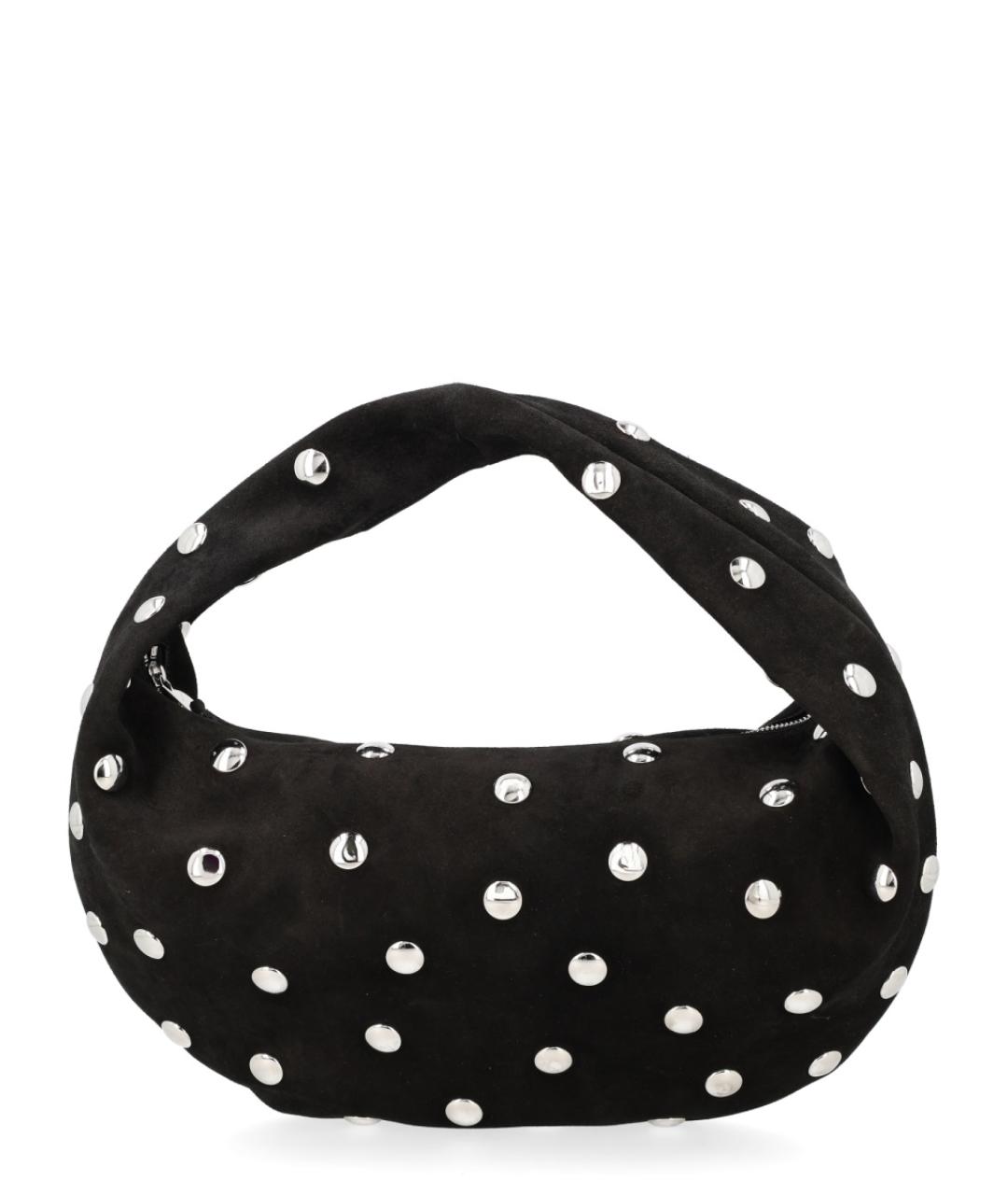 KHAITE Черная кожаная сумка с короткими ручками, фото 1