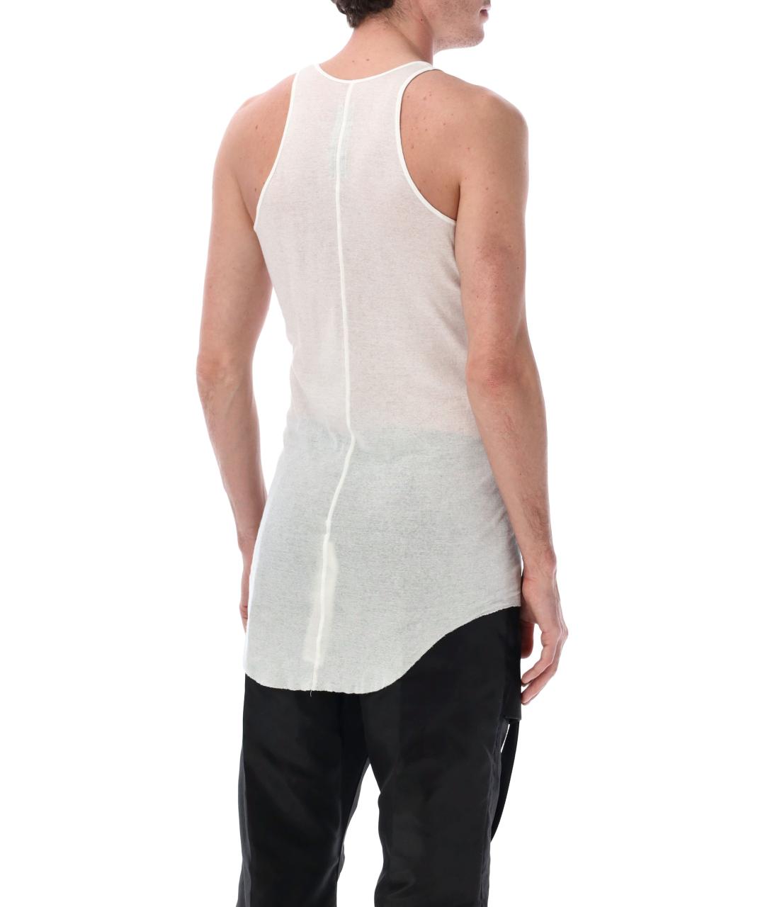 RICK OWENS Белая хлопковая майка, фото 2