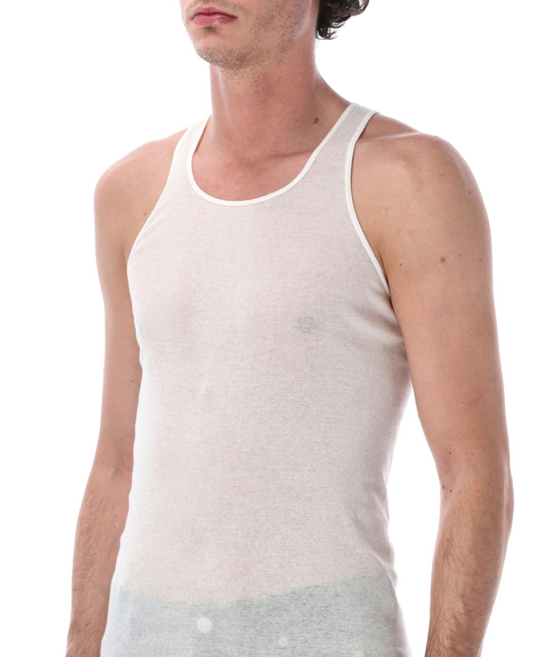 RICK OWENS Белая хлопковая майка, фото 3