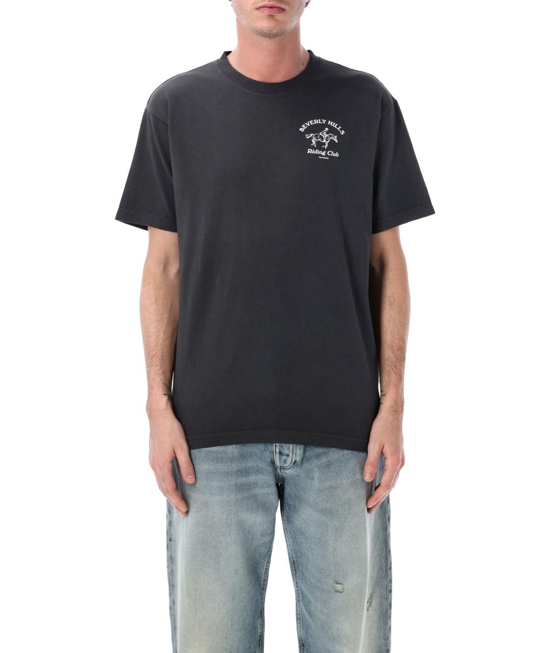 SPORTY AND RICH Серая хлопковая футболка, фото 1