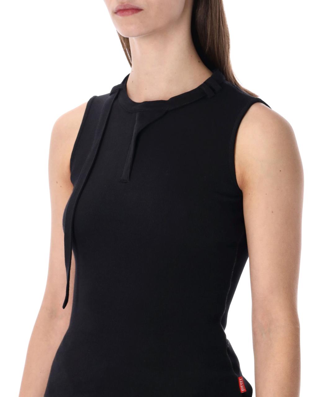 DIESEL Черная хлопковая майка, фото 3