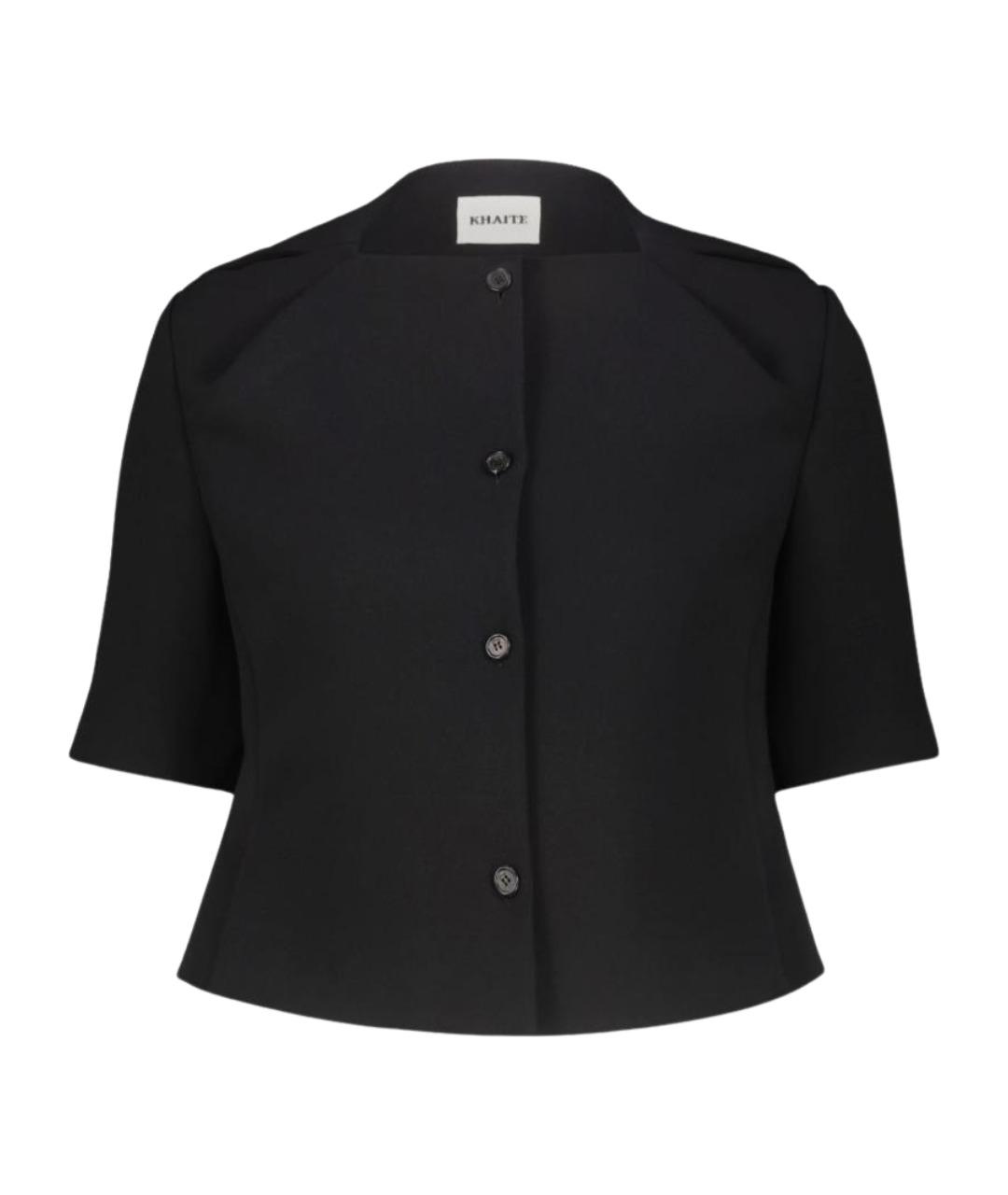 KHAITE Черный полиэстеровый жакет/пиджак, фото 1