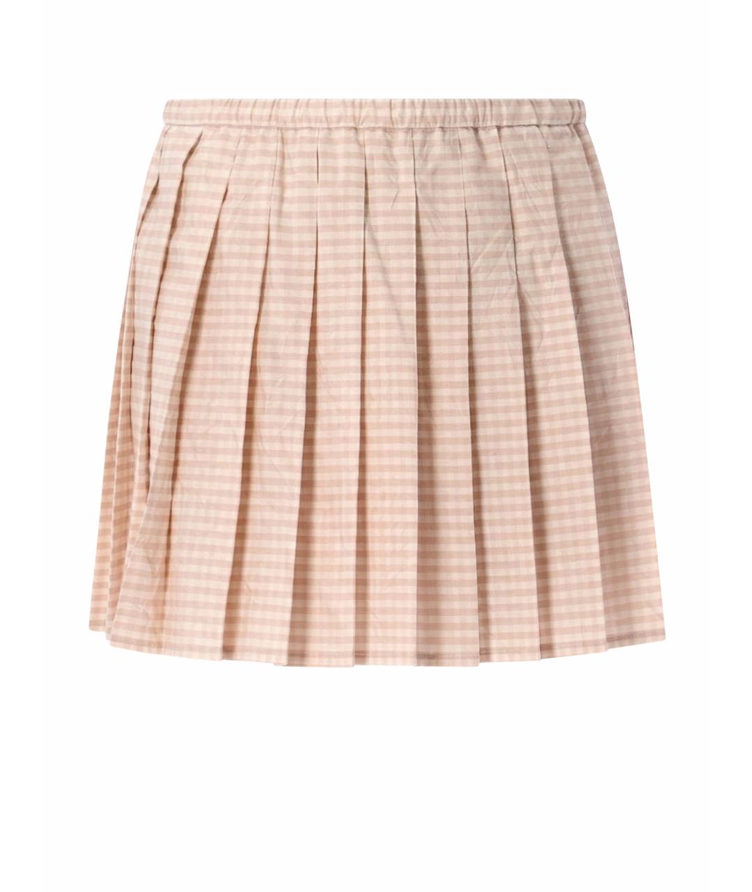 MONCLER Розовая хлопковая юбка мини, фото 1