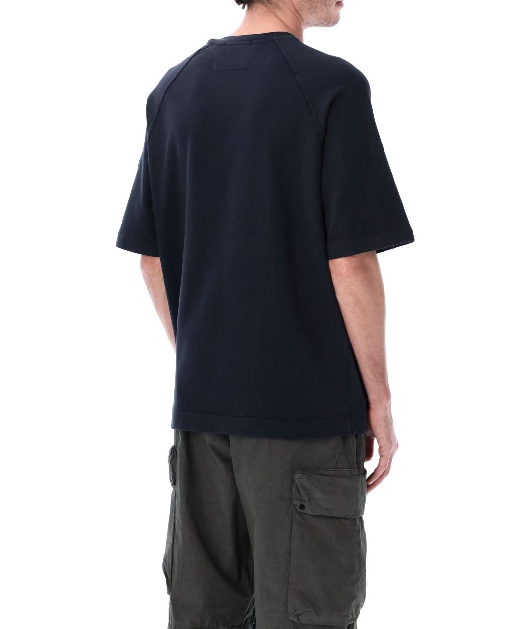 CP COMPANY Темно-синяя хлопковая футболка, фото 2