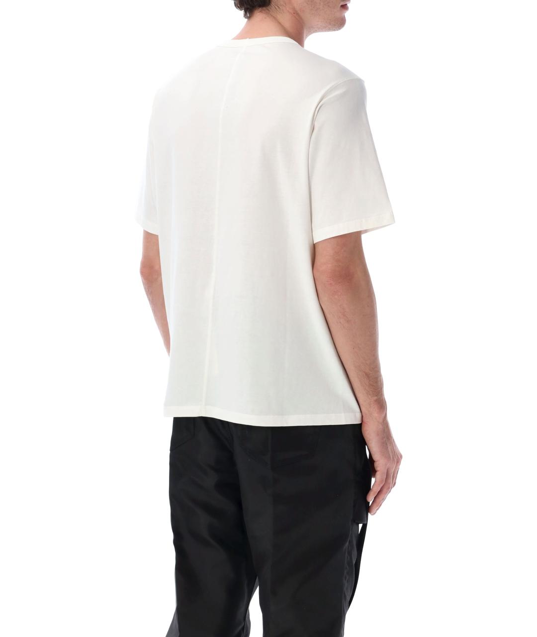 RICK OWENS Белая хлопковая футболка, фото 2