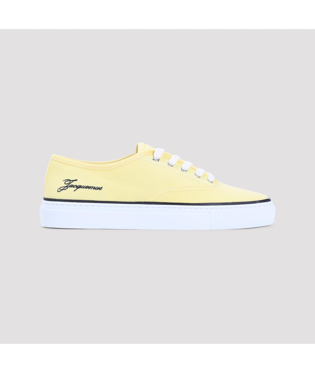 JACQUEMUS Желтые текстильные кеды, фото 2