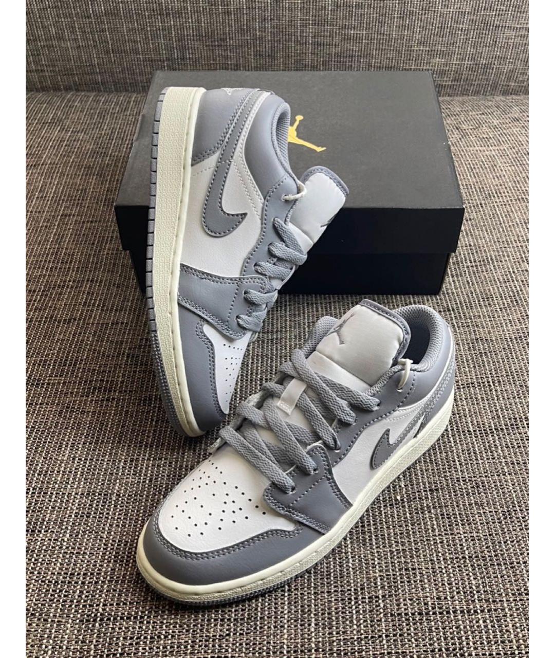 JORDAN Серые кожаные кроссовки, фото 2