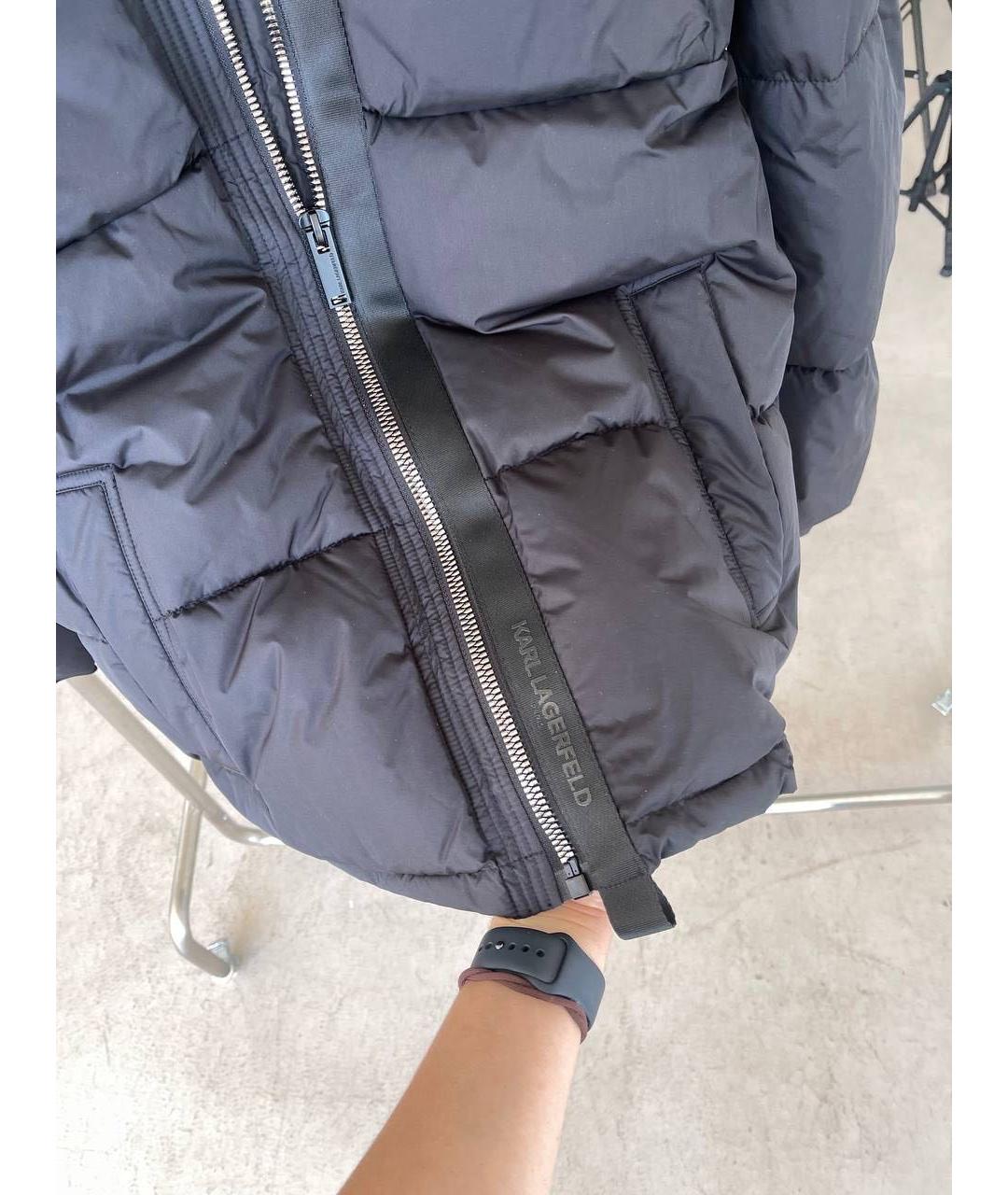 KARL LAGERFELD Темно-синяя полиэстеровая куртка, фото 7