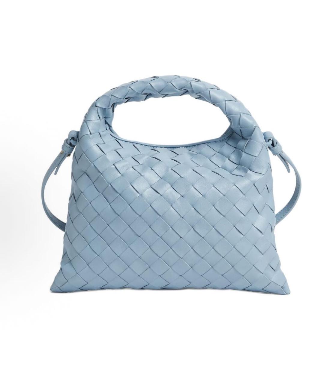 BOTTEGA VENETA Голубая кожаная сумка с короткими ручками, фото 3