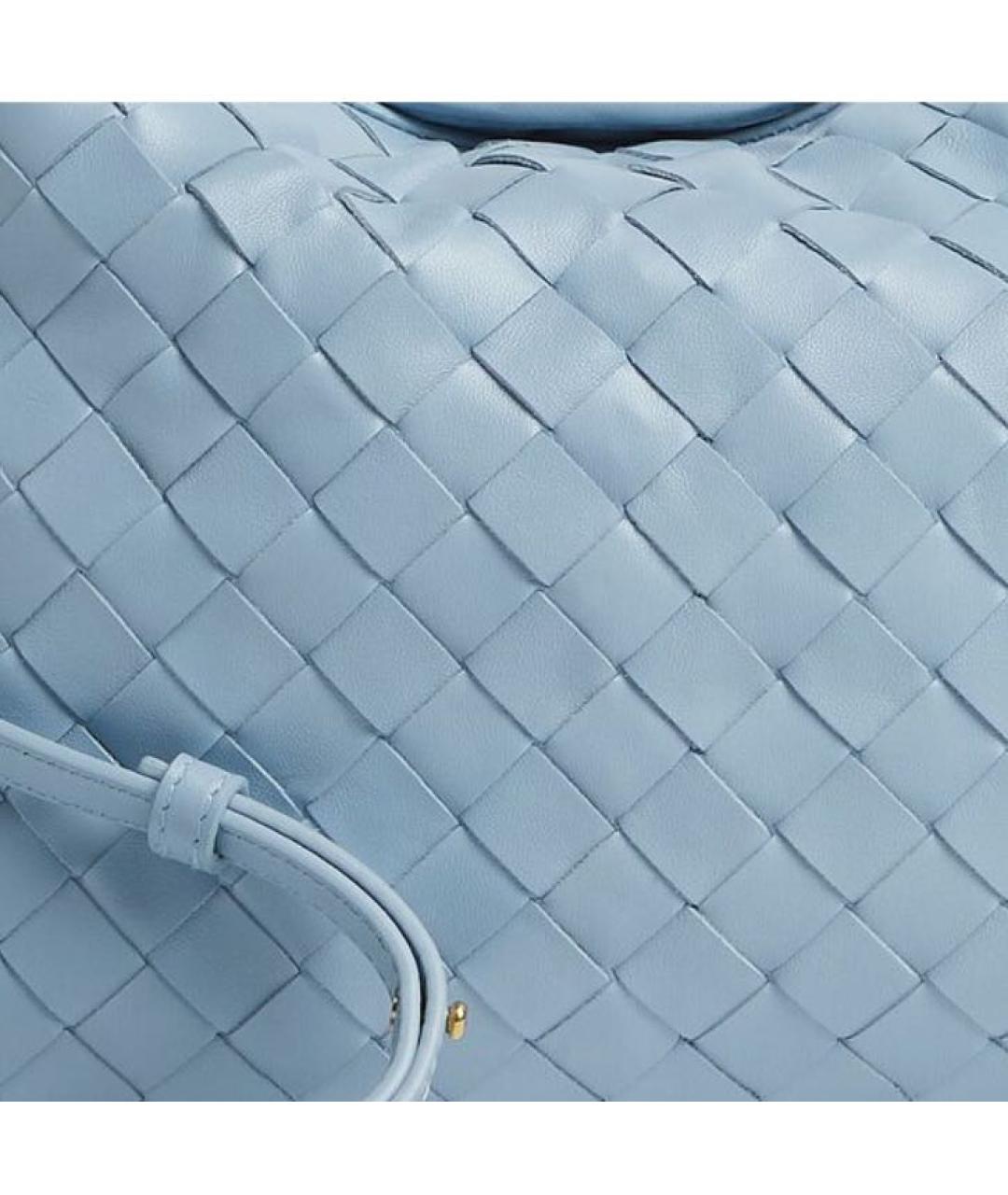 BOTTEGA VENETA Голубая кожаная сумка с короткими ручками, фото 5