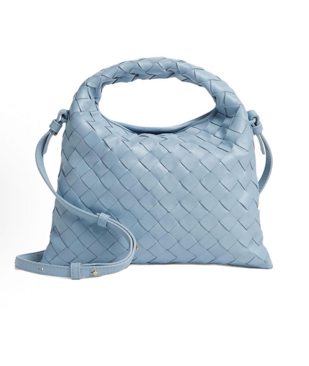 BOTTEGA VENETA Голубая кожаная сумка с короткими ручками, фото 6