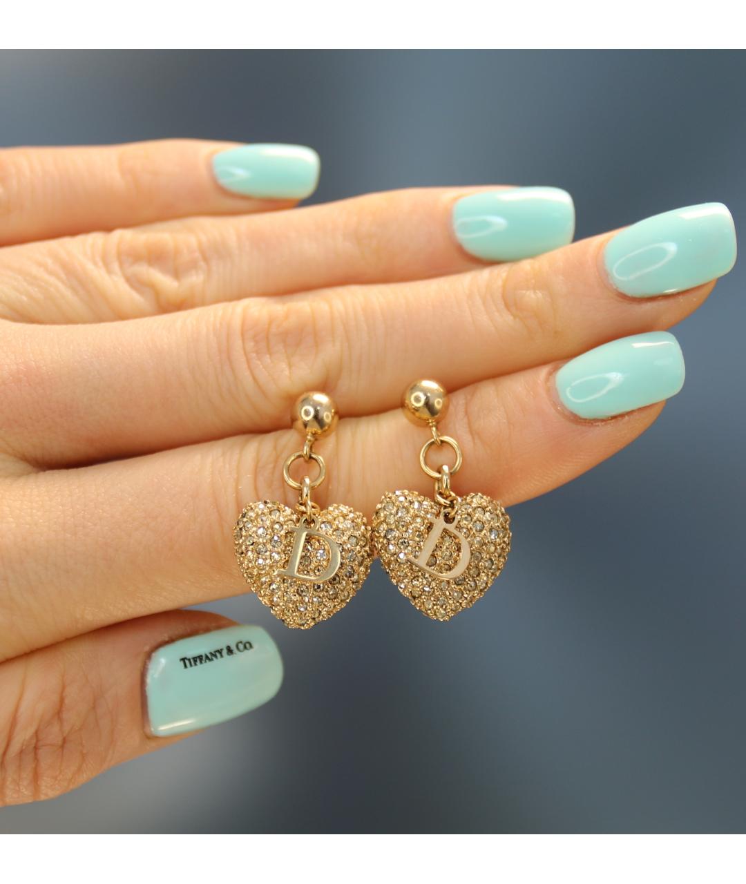 CHRISTIAN DIOR Золотые позолоченные серьги, фото 6