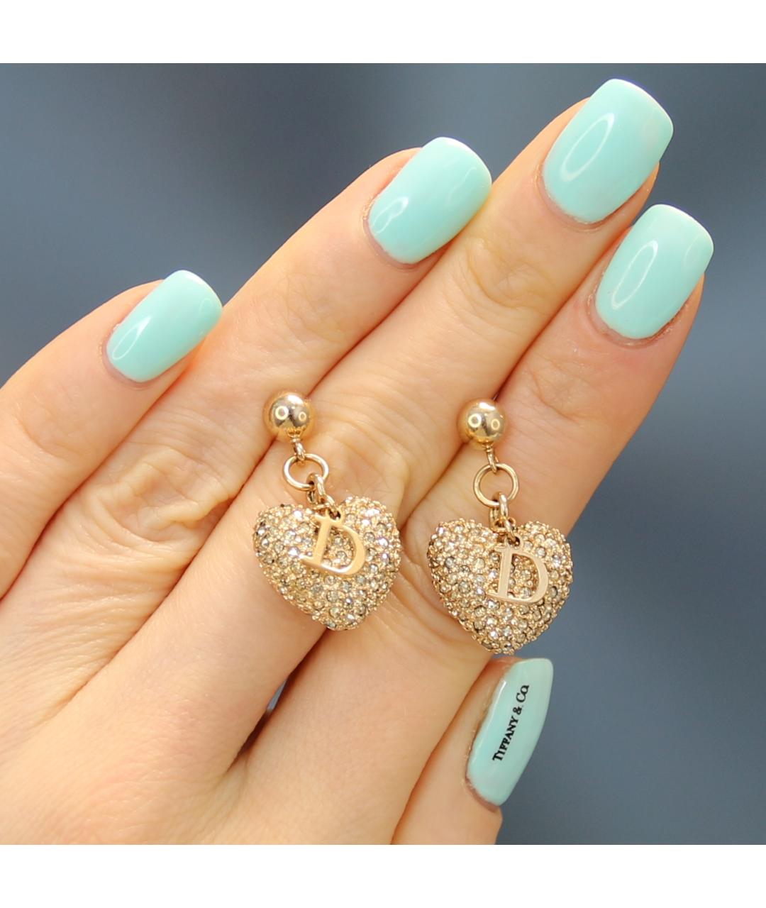 CHRISTIAN DIOR Золотые позолоченные серьги, фото 8