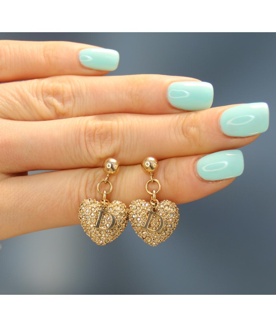 CHRISTIAN DIOR Золотые позолоченные серьги, фото 5