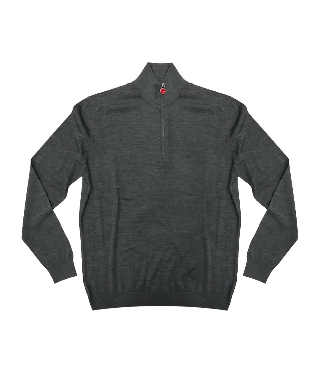 KITON Серый шерстяной джемпер / свитер, фото 1